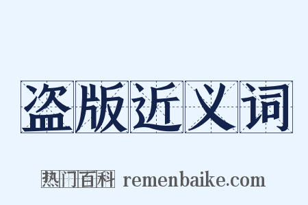盗版近义词是什么意思的图片